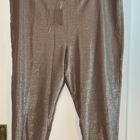 NWT SKIMS, size 4X, shimmer, metallic leggings, color, sienna,(AP-PNT-1345 - Picture 3 of 8